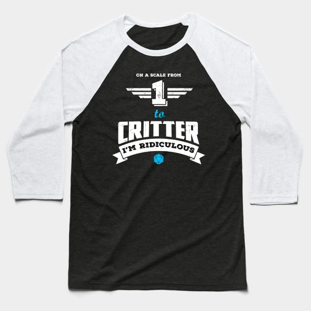 from 1 to Critter Baseball T-Shirt by KennefRiggles